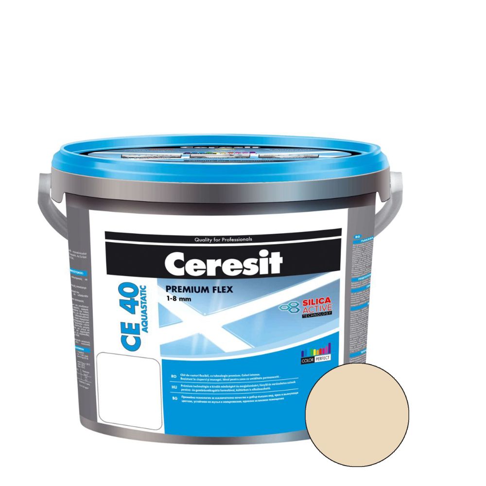 Chit de rosturi gresie si faianta Ceresit CE 40, jasmine, interior/exterior, 5 kg