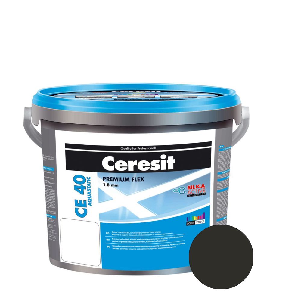 Chit de rosturi gresie si faianta Ceresit CE 40, grafit, interior / exterior, 2 kg