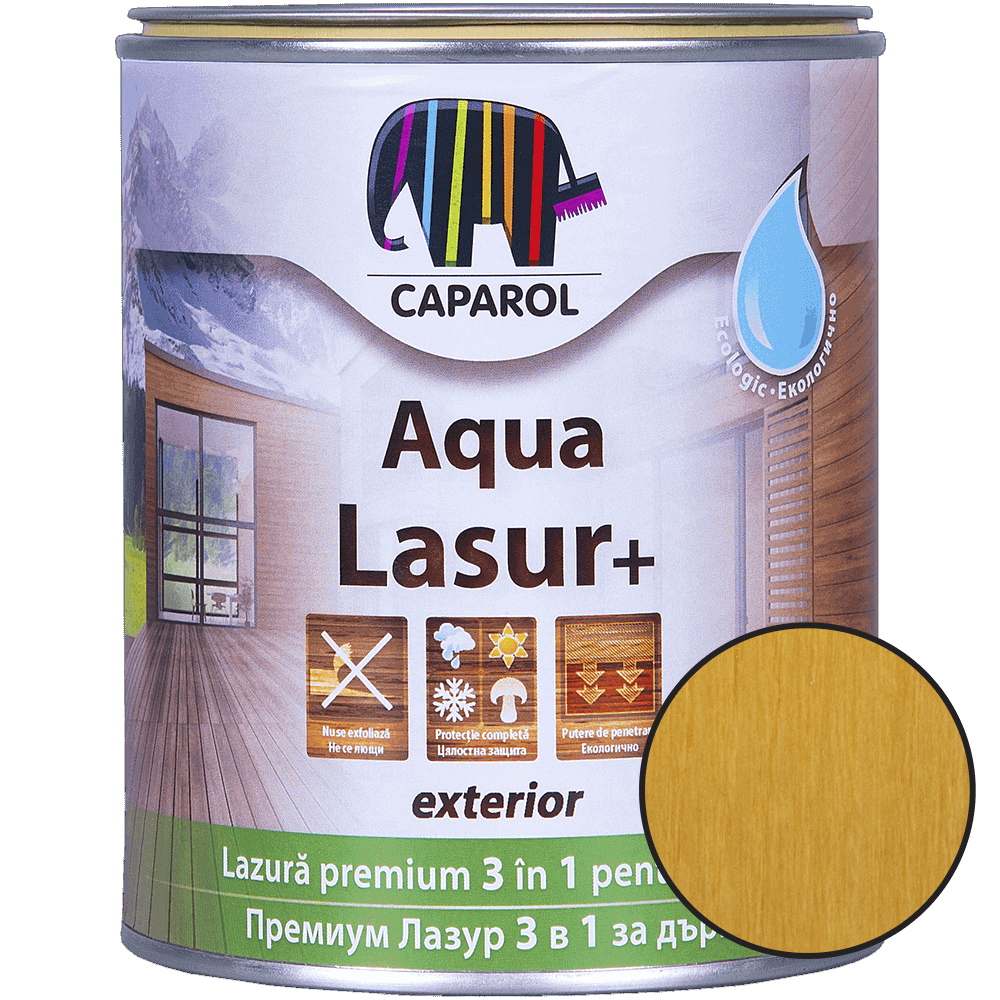 Lazura pentru lemn de exterior Caparol Aqua Lasur +, pin, 0,75 l