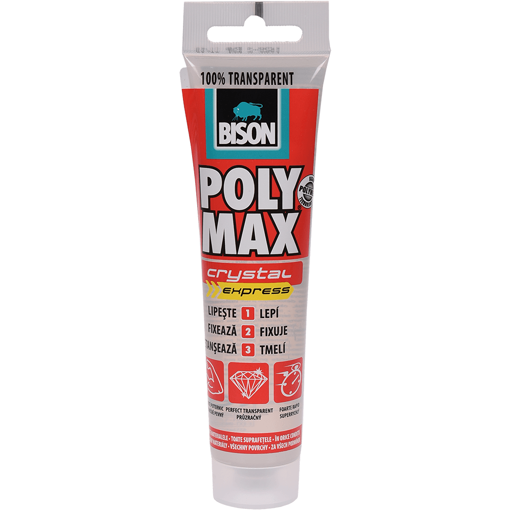 Adeziv si etanseizant universal Bison Poly Max Crystal Express, 115 g