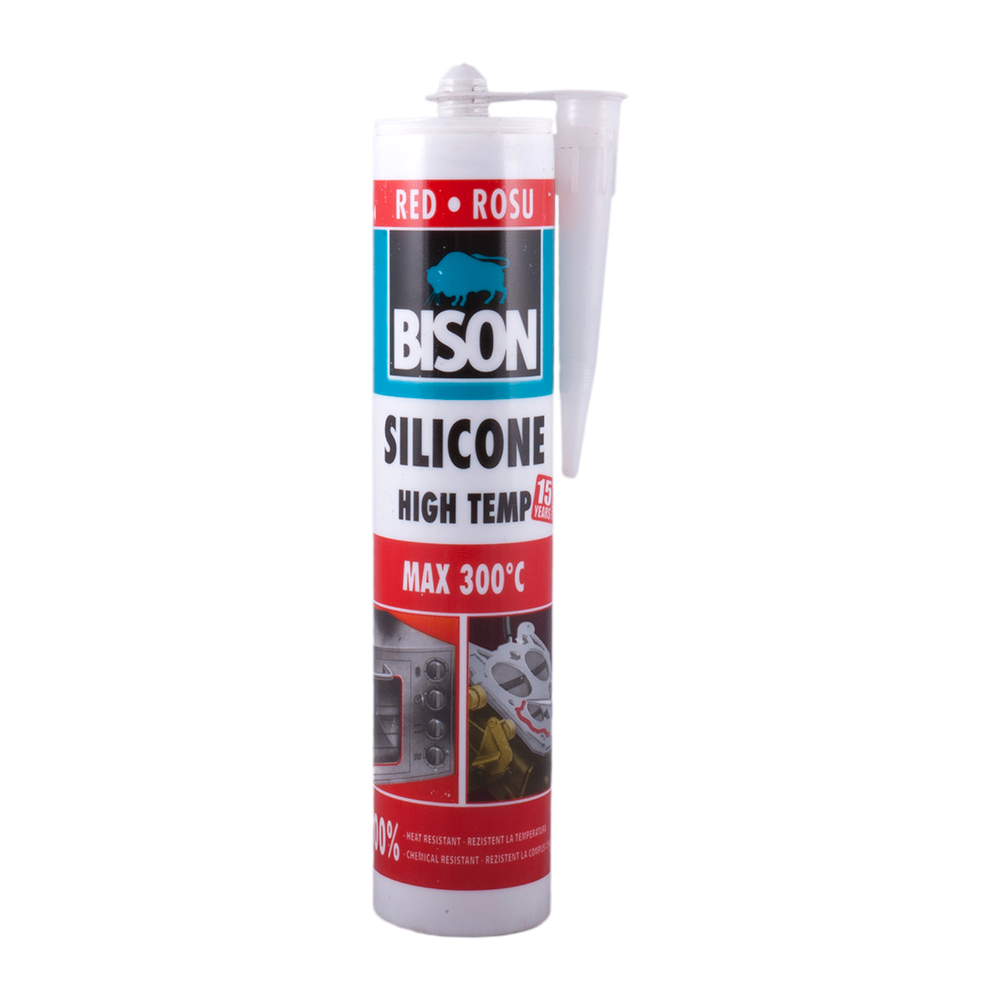 Silicon rezistent la temperatura Bison rosu 280 ml