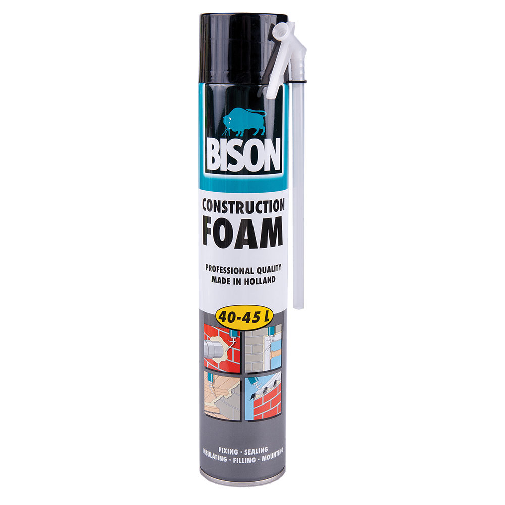Spuma poliuretanica universala,Bison Construction Foam, aplicare manuala, 700 ml