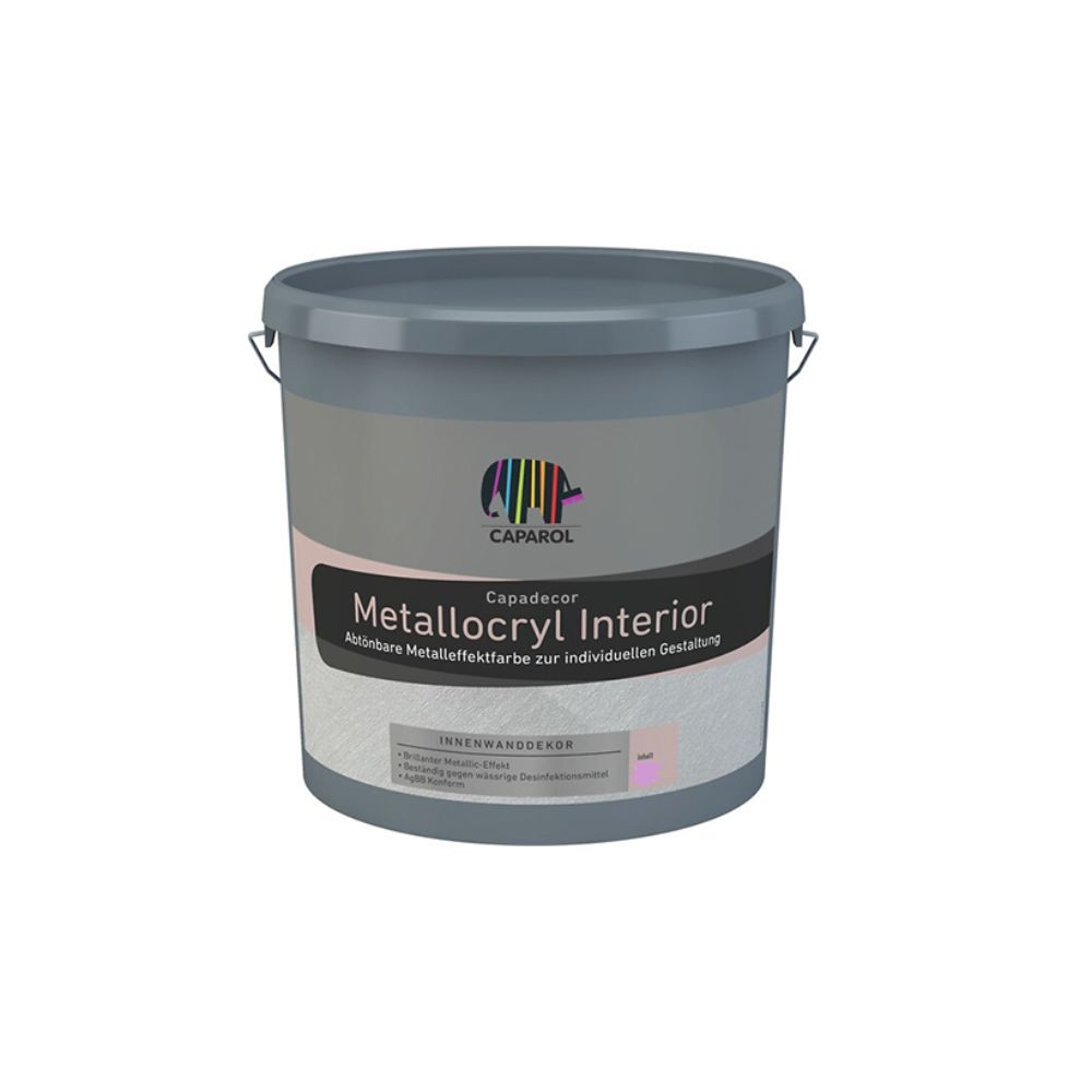 Vopsea decorativa Capadecor Metallocryl Interior cu aspect metalizat, 2.5 l