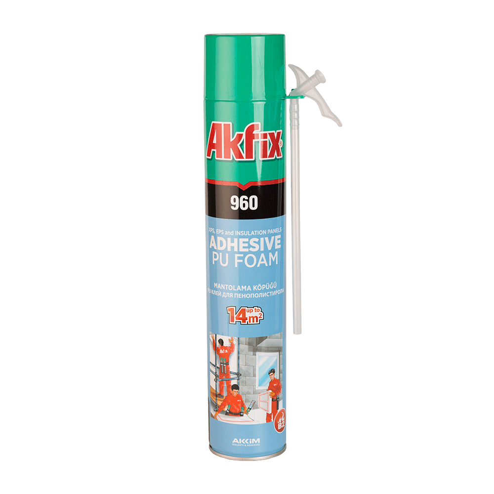 Spuma poliuretanica adeziva Akfix 960, 900 ml