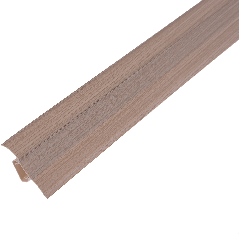 Plinta parchet, cu canal dublu, PVC, frasin, 2500 x 55 x 26 mm