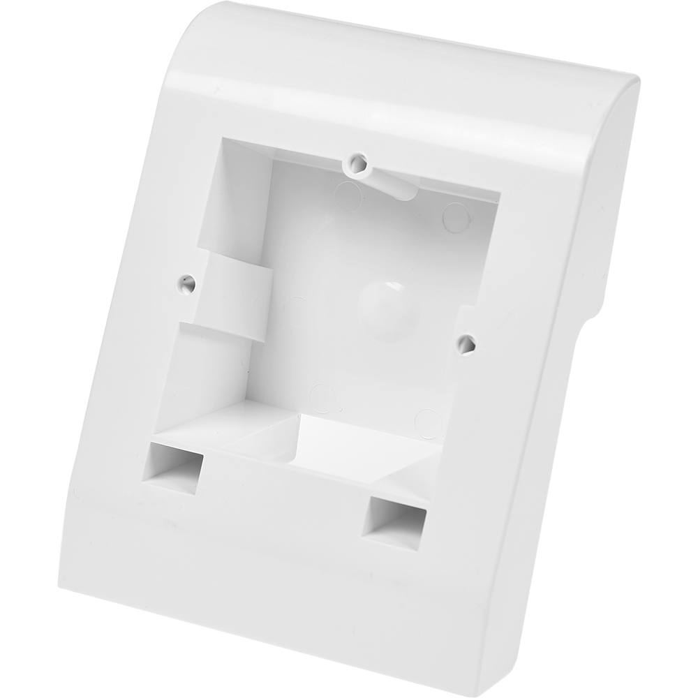Caseta multibox pentru plinta Indo, alb, PVC