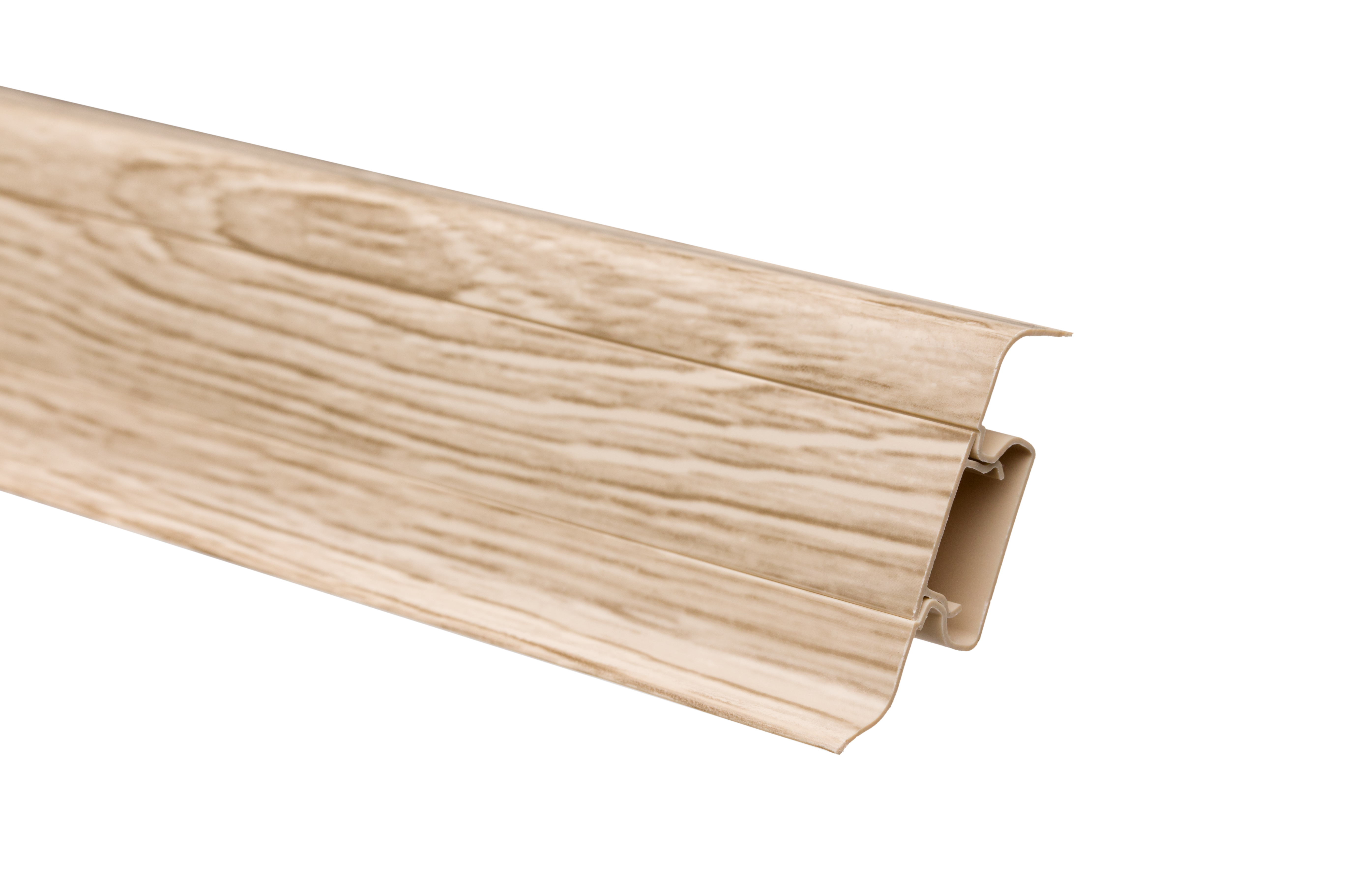 Plinta parchet, cu un canal, PVC, stejar pacific 6010, 2500x52 mm
