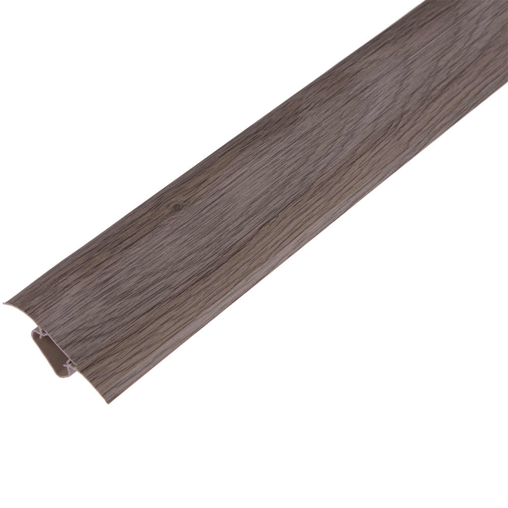 Plinta parchet, cu canal dublu, PVC, stejar sardinia, 2500x55x26 mm
