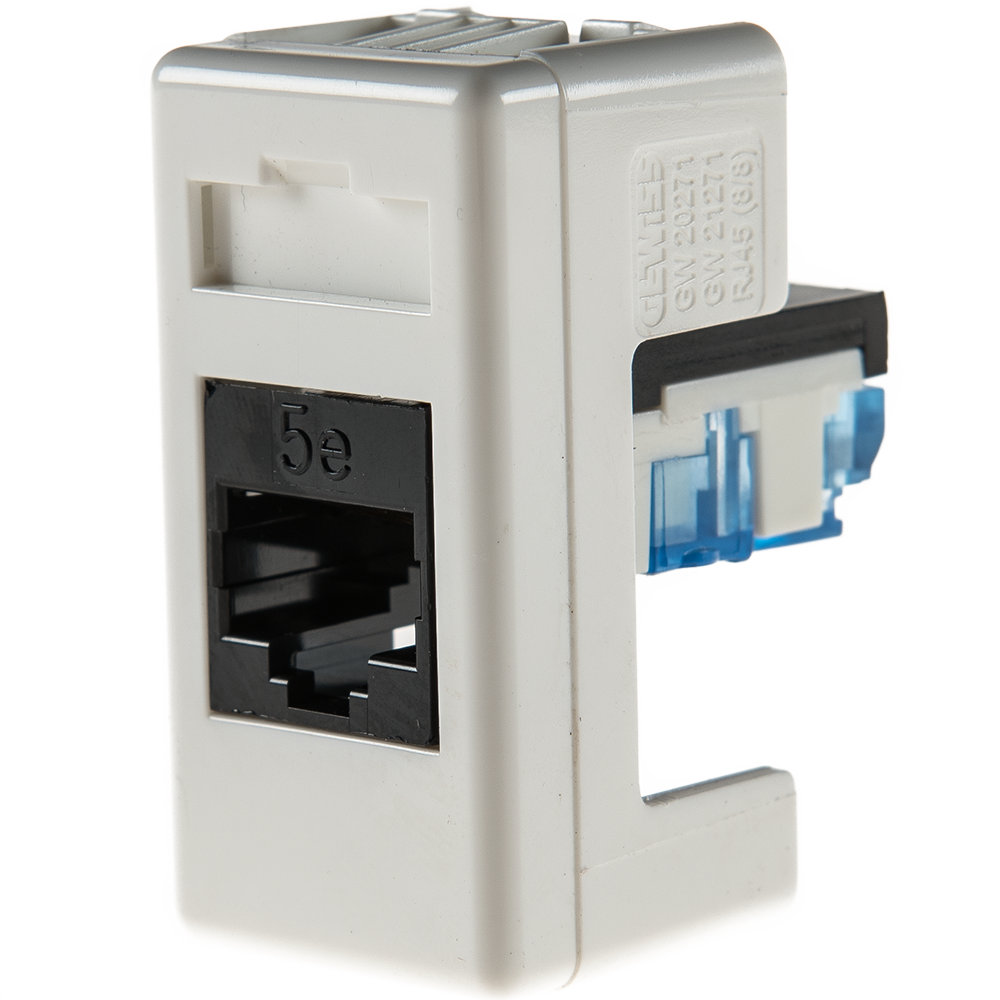 Priza date RJ45 Cat 5E UTP SYSTEM alb, Gewiss GW20271, 1 modul