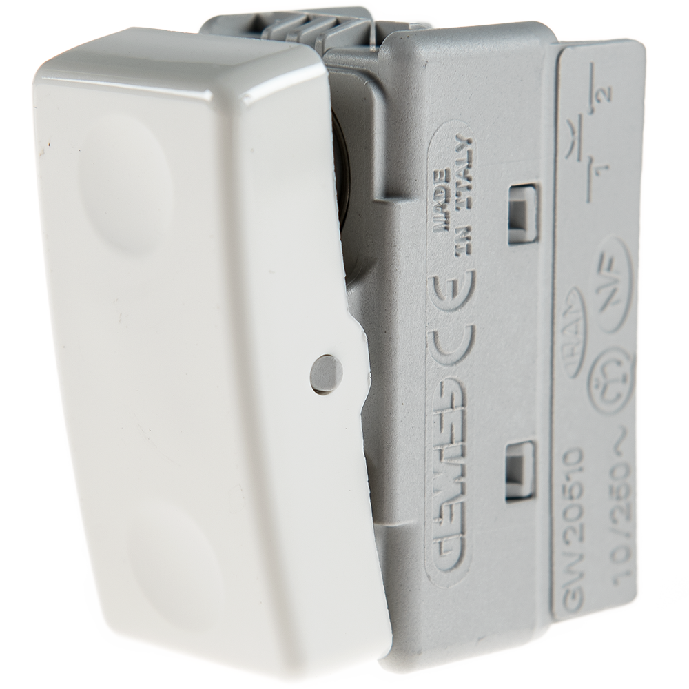 Buton cu revenire System, Gewiss GW20510, 1M, alb