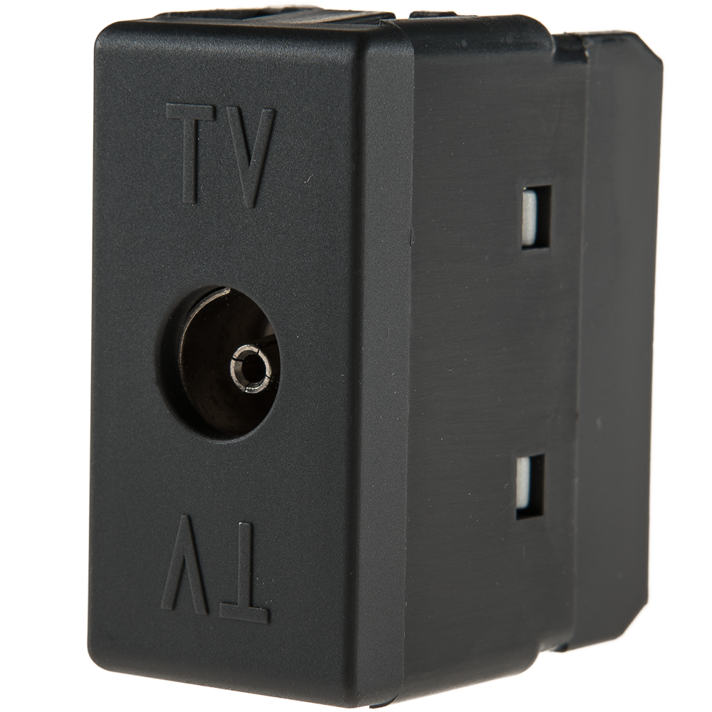 Priza tv System Gewiss GW21228, conector mama, 1M, negru