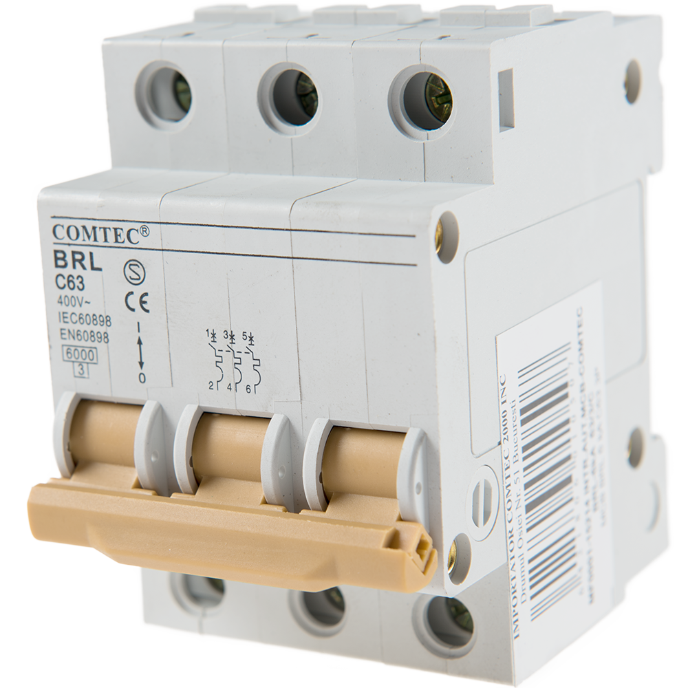 Intrerupator automat BRL 6kA MCB, Comtec 3P, 63A