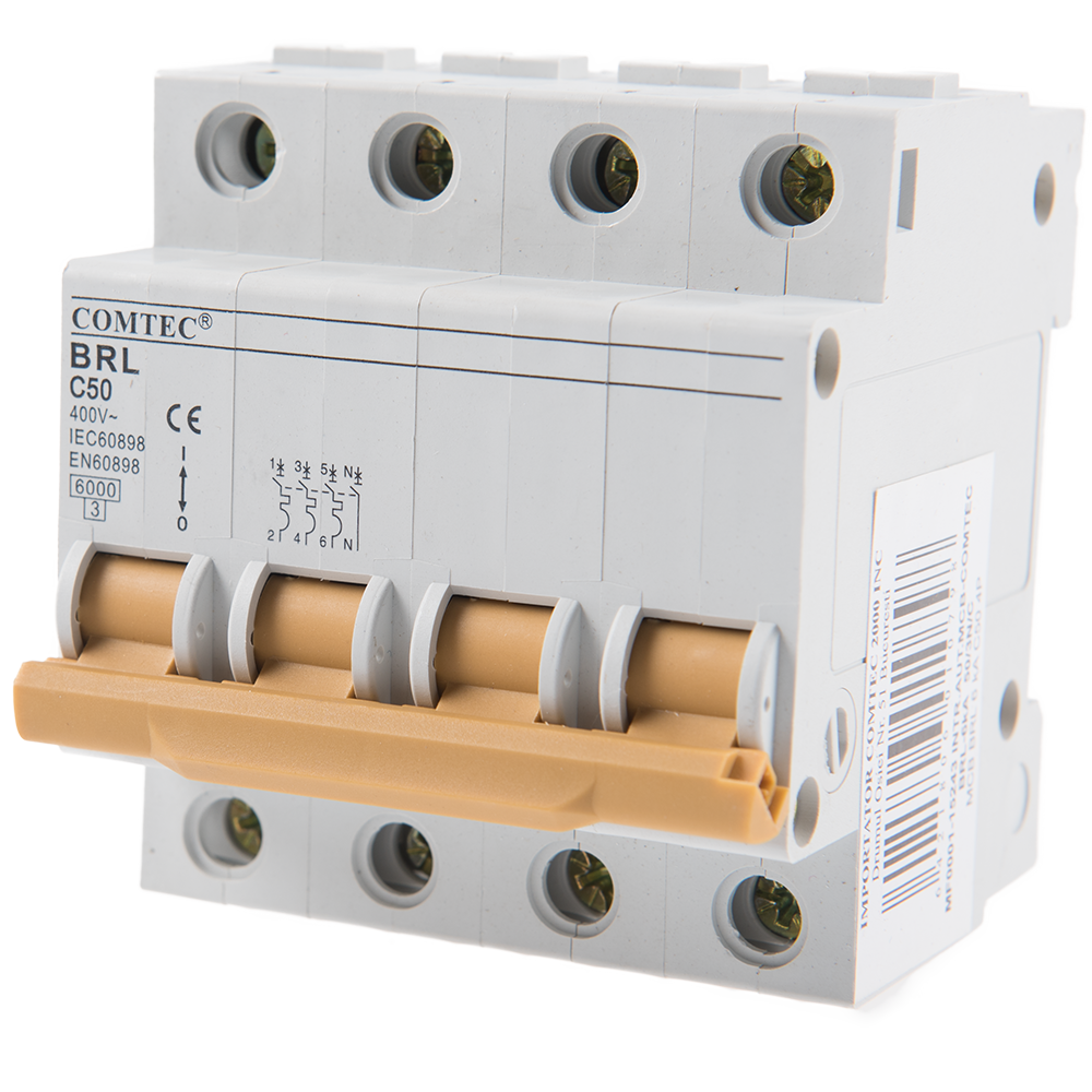 Intrerupator automat BRL 6kA MCB, Comtec 3P+N, 50A