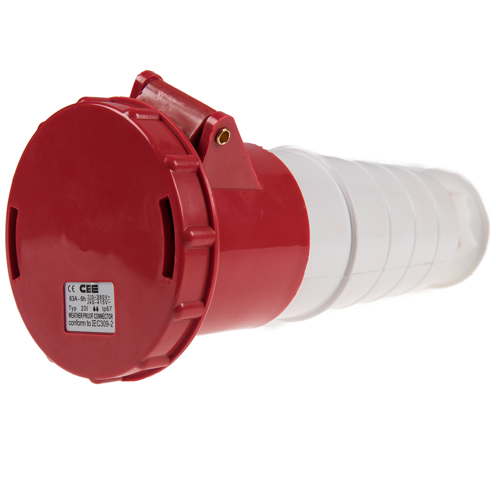Priza electrica mama pe cablu 6235, 5 x 63 A, IP67