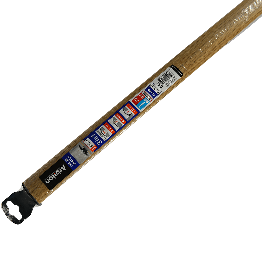 Profil de trecere cu diferenta de nivel Arbiton Color System 3 in 1, aluminiu, stejar Dworski, 93 cm