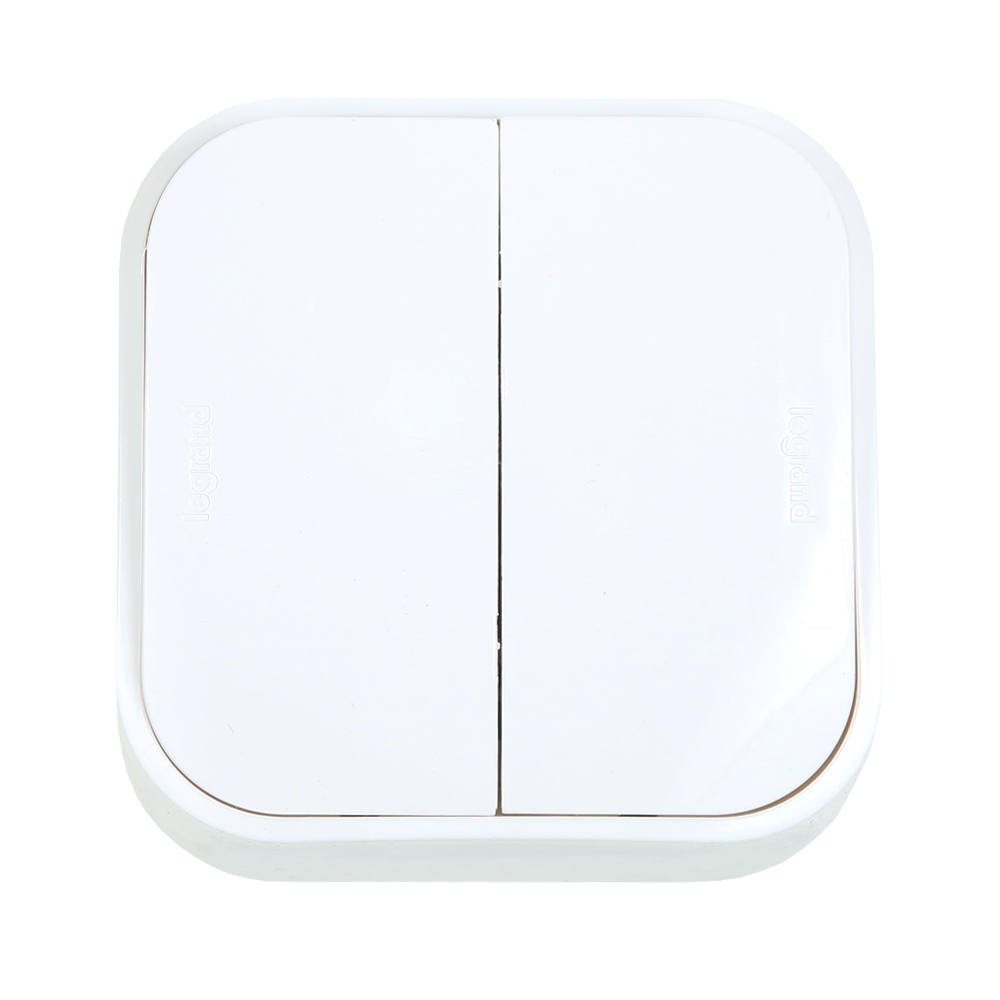 Intrerupator dublu Forix, Legrand 782402, alb, montaj aplicat