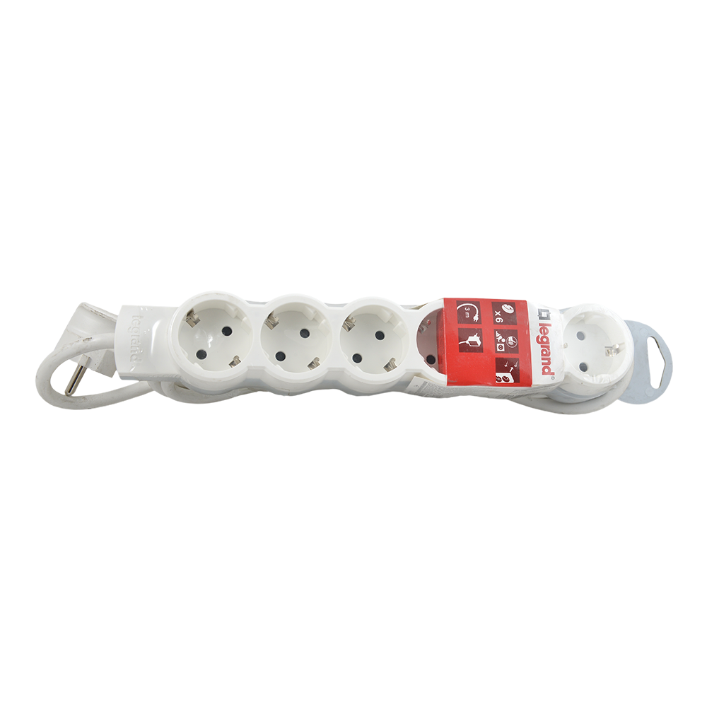 Bloc multipriza 6x2P+T Legrand 695017, 3 metri alb