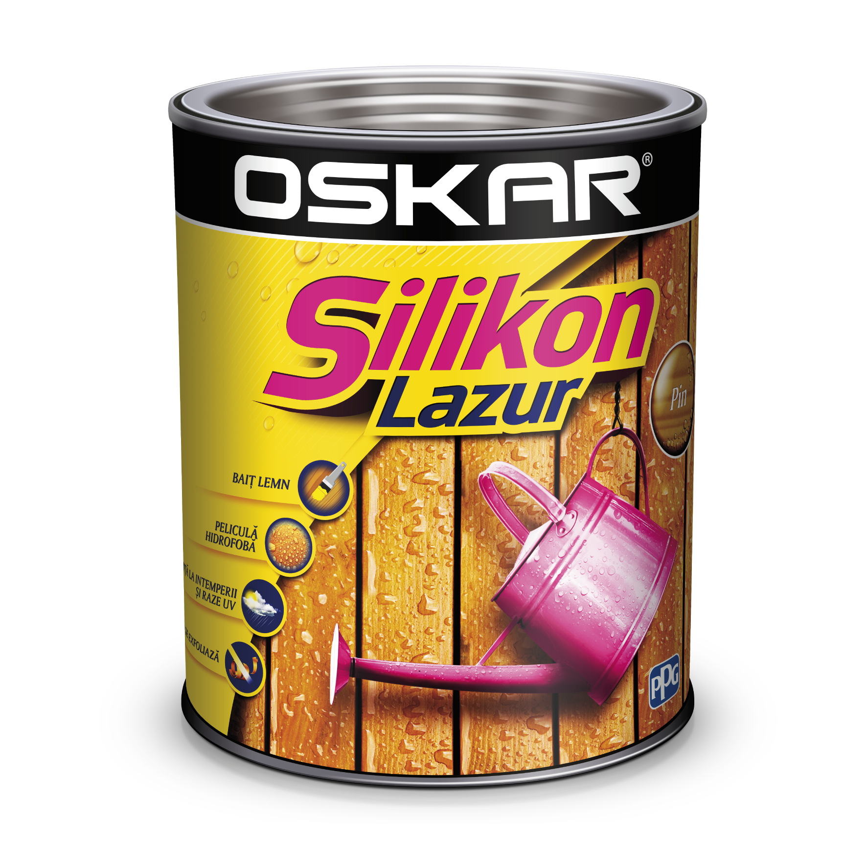 Lazura lemn Oskar Silikon Lazur, pin, interior / exterior, 2,5 l