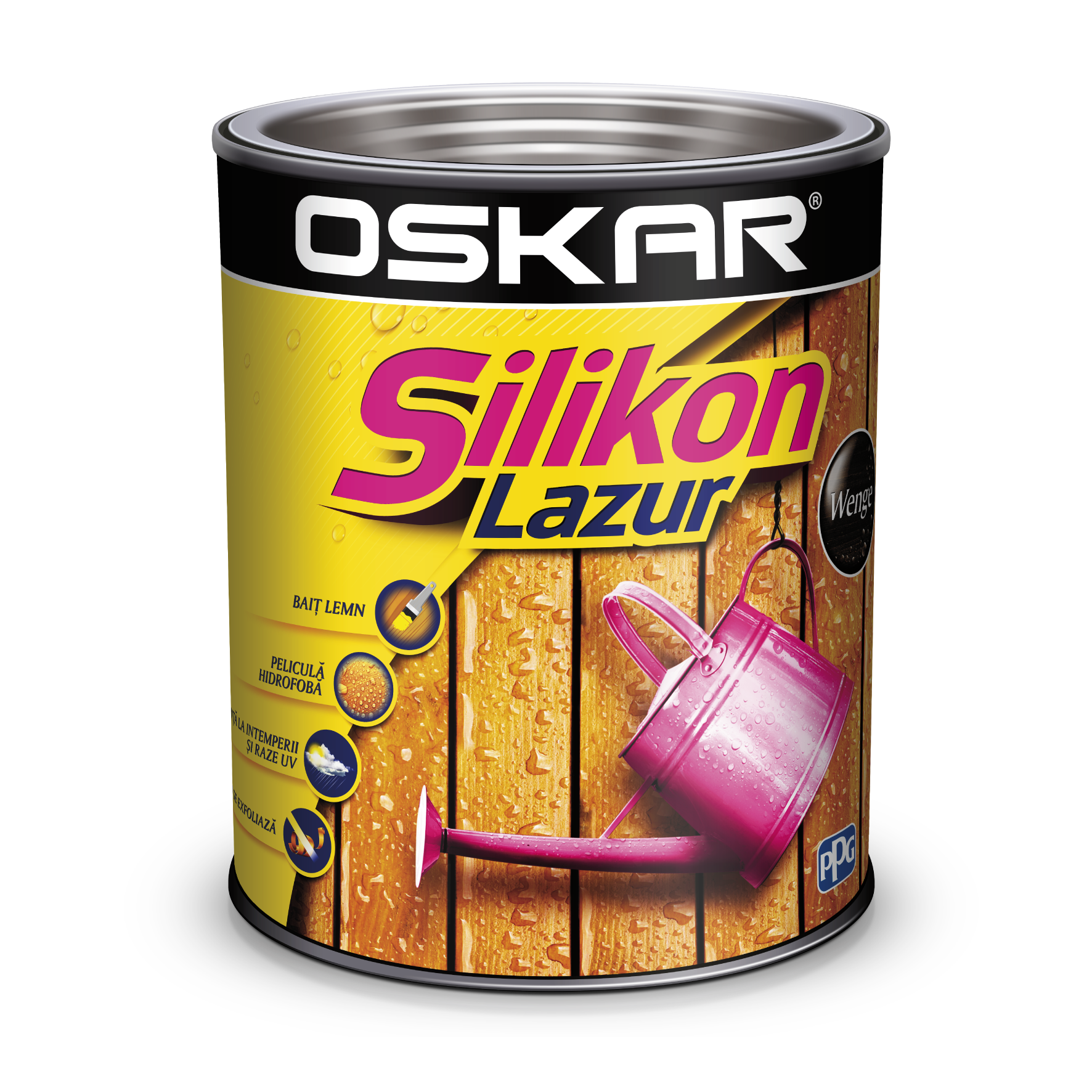 Oferte la Lazura lemn Oskar Silikon Lazur, wenge, interior / exterior, 2,5 l