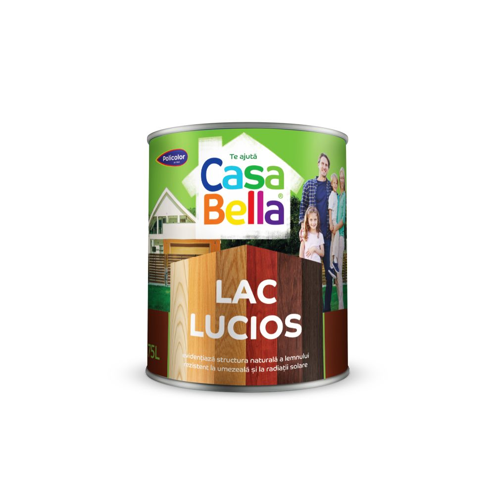 Lac pentru lemn Casabella, Stejar, pentru protectie, rezistenta UV, interior/ exterior, 0.75 l