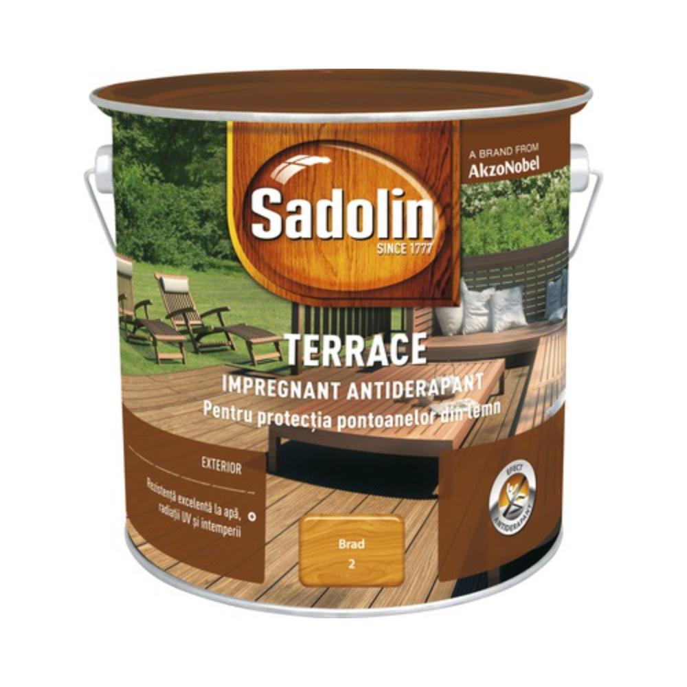Impregnant pentru lemn, Sadolin Terrace, exterior, brad, 2,5 l