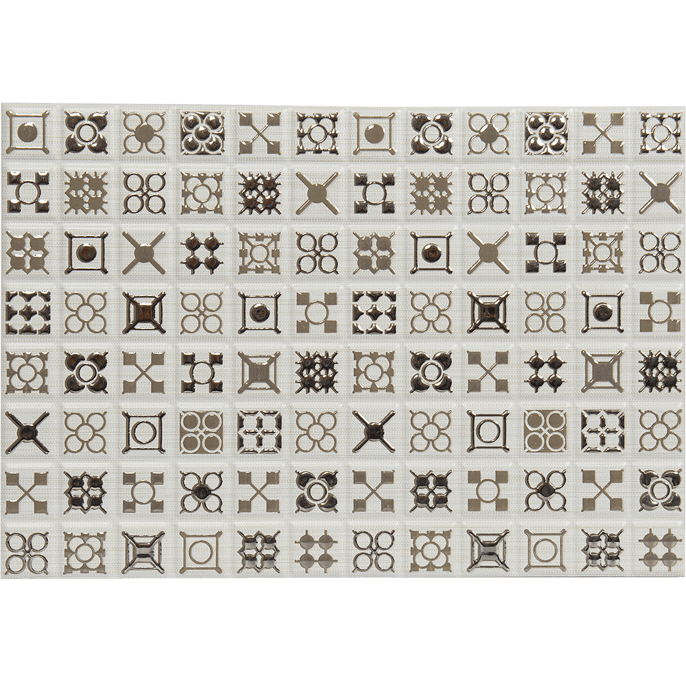 Faianta decorativa interior Calypso, alb si maro, 40 x 27.5 cm