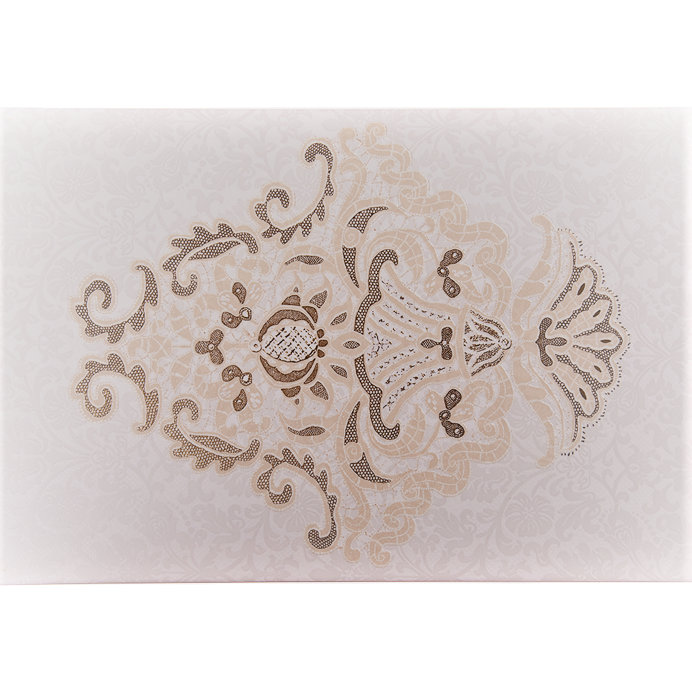 Faianta decorativa interior Organza 4, alb, 27.5 x 40 cm