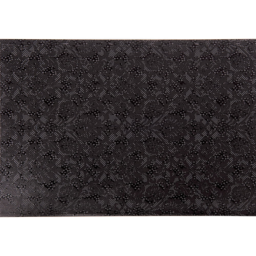 Faianta baie Organza, negru, mat, model, 40 x 27.5 cm
