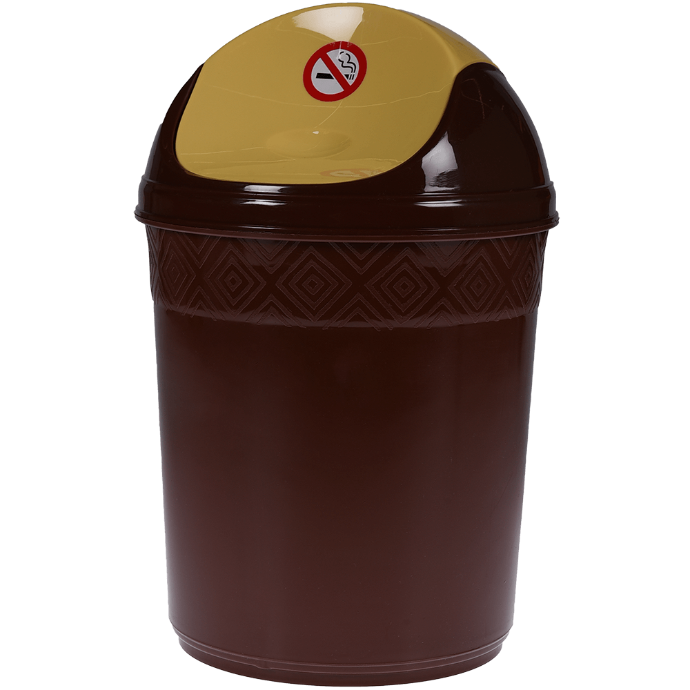 Cos de gunoi batant, Inaplast, plastic, maro, 20 l