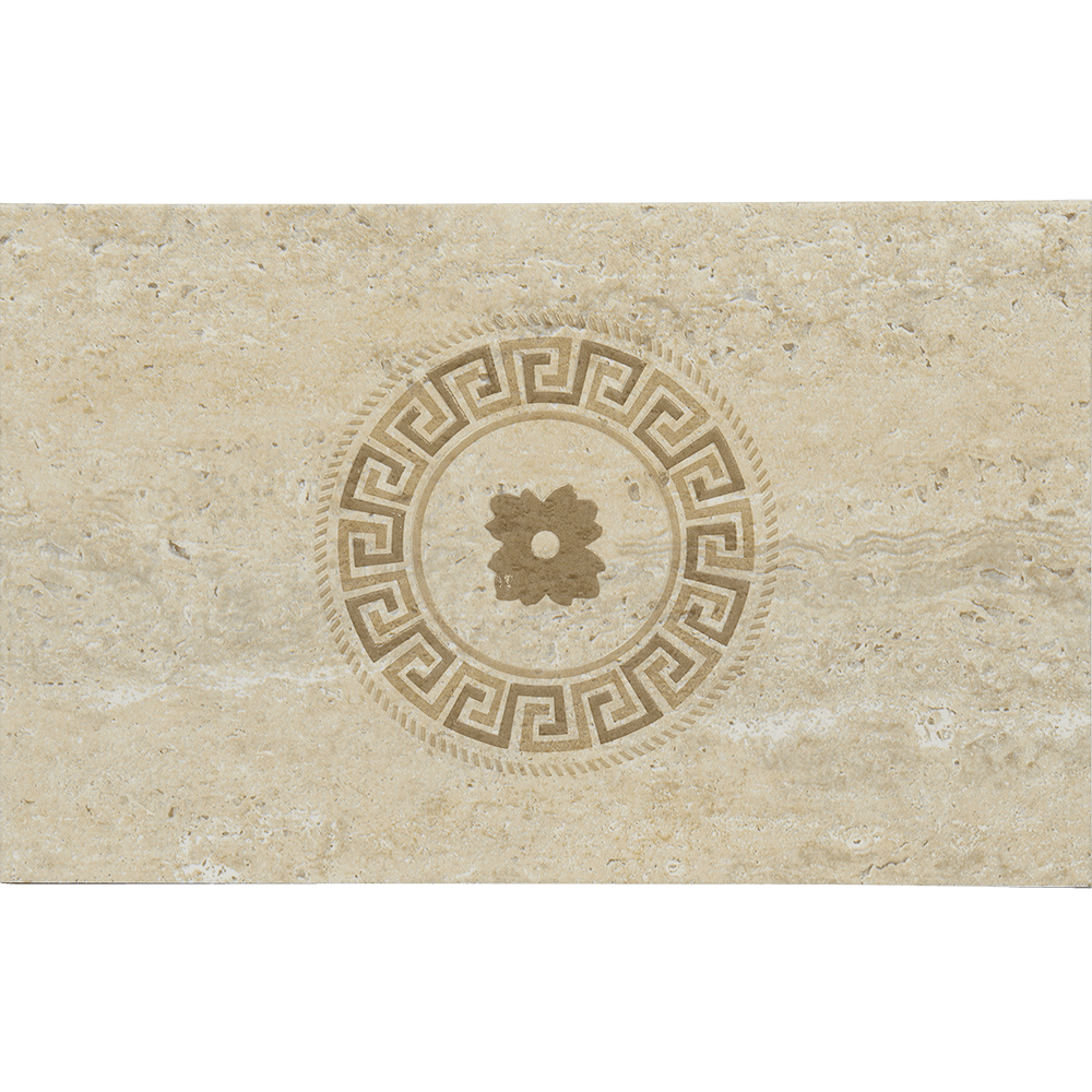 Faianta decorativa geometric Travertin, bej, 25.2 x 40.2 cm