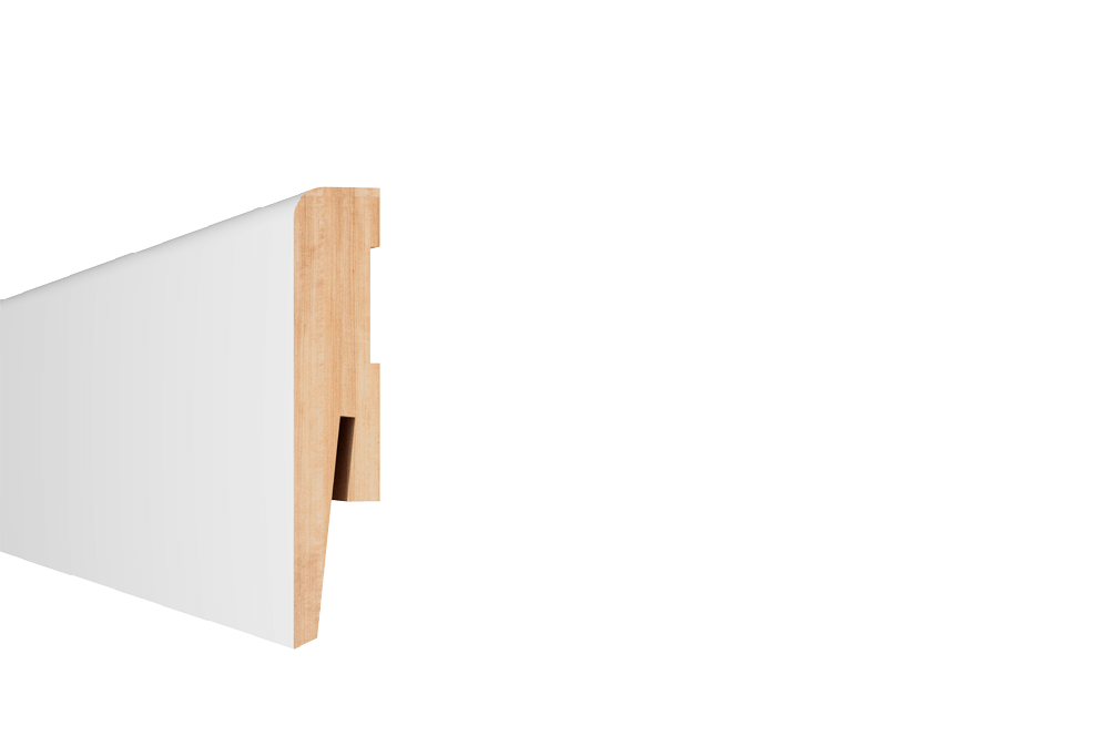 Plinta parchet, MDF,  alb, Paint it MP0801, 2420x80 mm