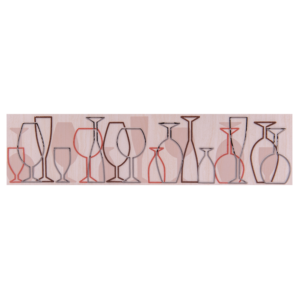 Brau faianta bej Flavours, grosime 0,8 cm, 6,5 x 25 cm
