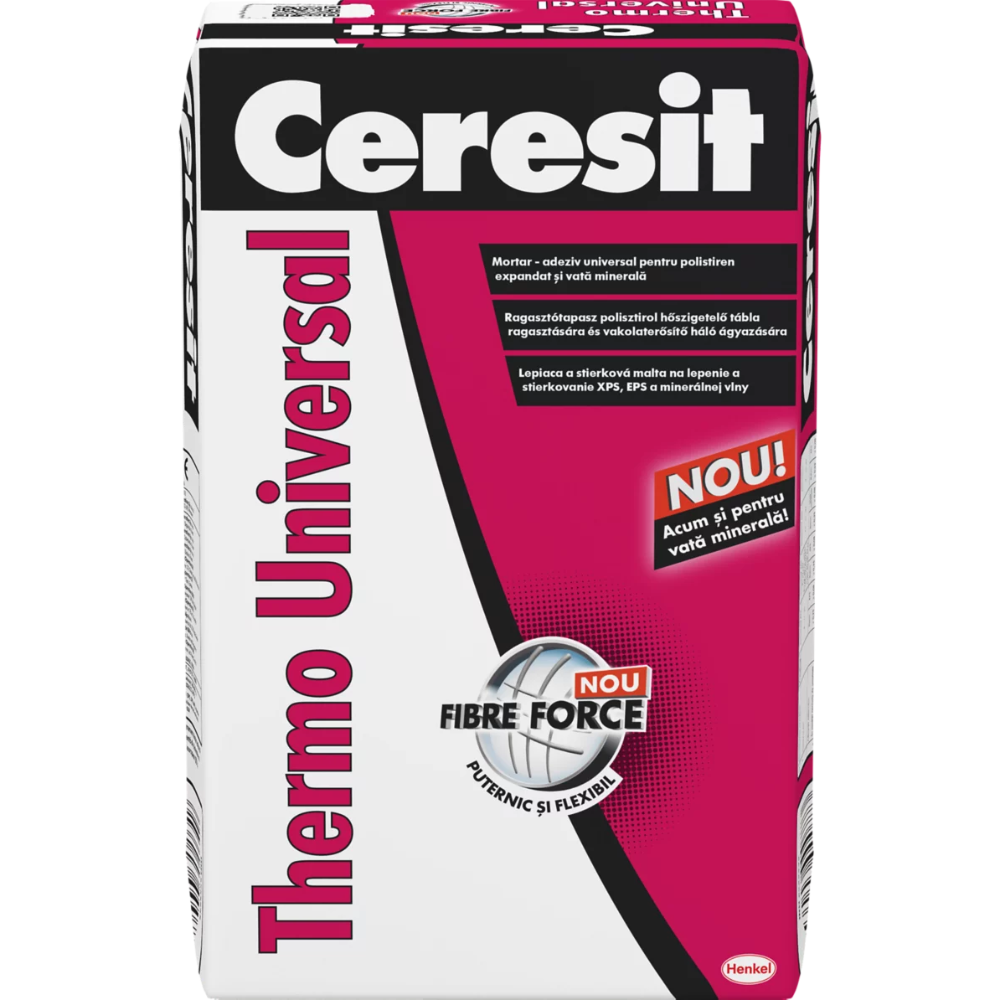 Adeziv universal termosisteme Ceresit Thermo Universal, interior / exterior, 25 kg