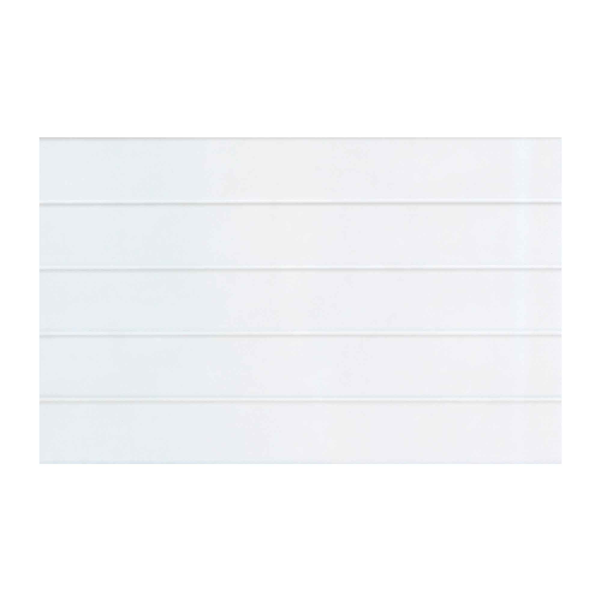Faianta baie glazurata Cesarom Nordic Wood, alb, lucios, aspect de lemn, 40.2 x 25.2 cm