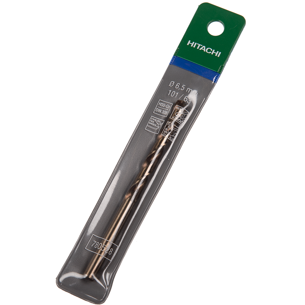 Burghiu Hikoki HSS-Co, mandrina standard, pentru metal, 6,5 mm