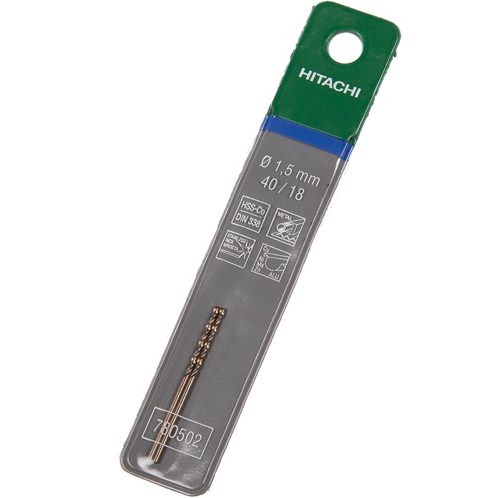 Burghiu Hikoki HSS-Co, mandrina standard, pentru metal, 1,5 mm