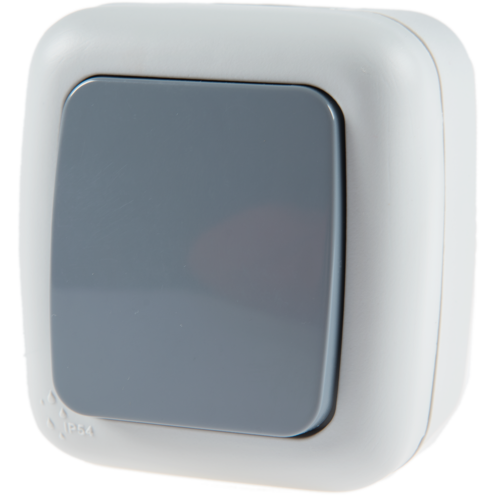 Intrerupator Elegant, Comtec MF0012-85760, gri, montaj aparent, IP54