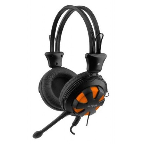 Casti HS-28-3 headset cu microfon, negru / orange