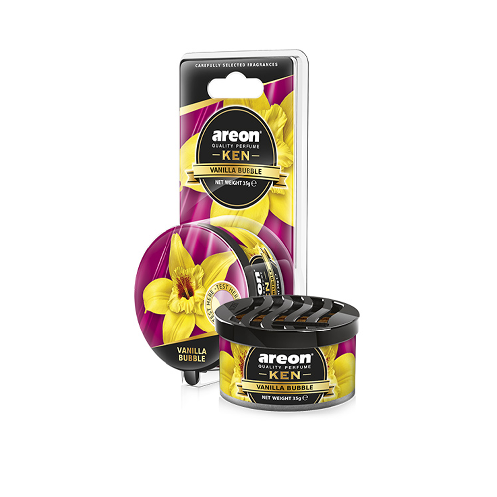 Odorizant auto Areon Ken Blister, Vanilla Bubble, 35 g