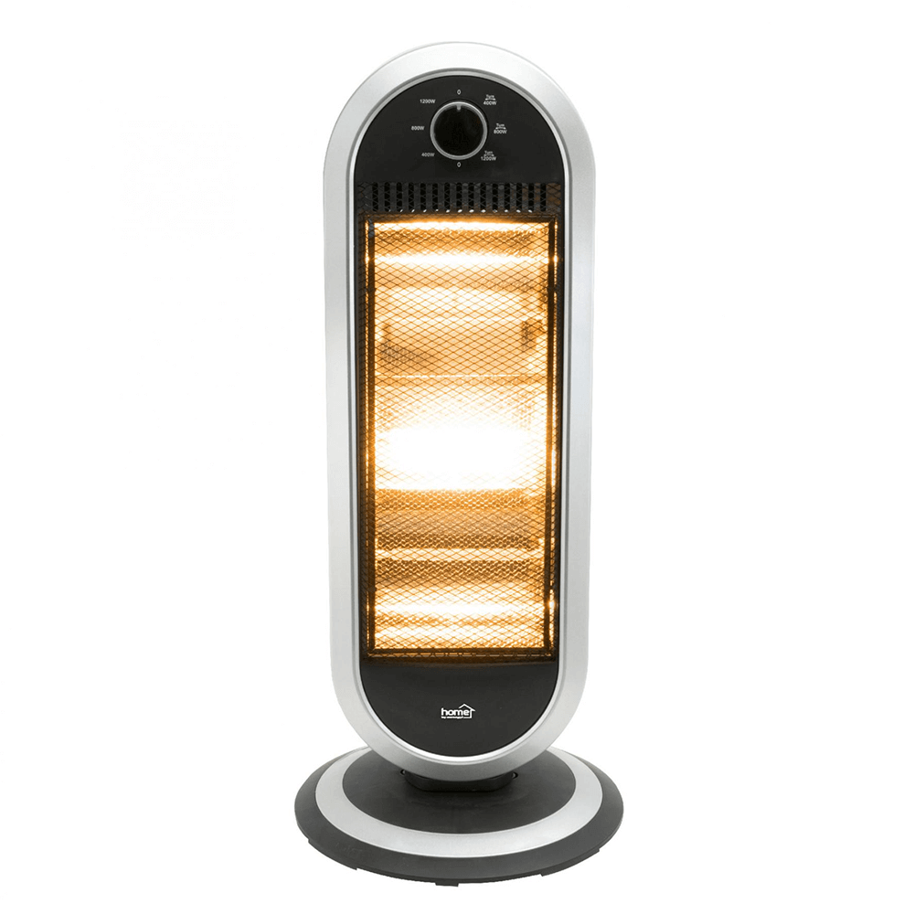 Radiator electric cu halogen FK 23 Somogyi, portabil, 1200 W, 30 x 70 x 30 cm, 3 trepte, cu stativ, oprire automata la rasturnare, IP20