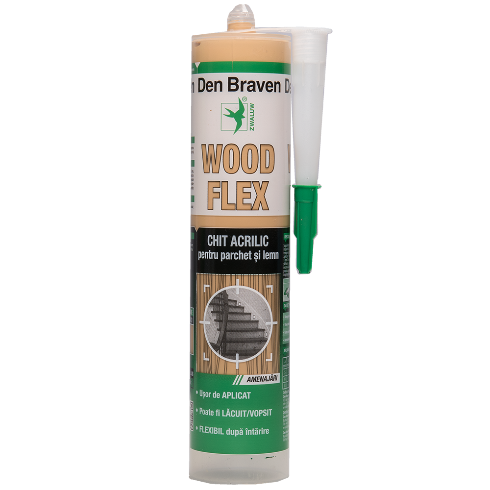 Chit acrilic pentru parchet si lemn Woodflex mahon 280 ml