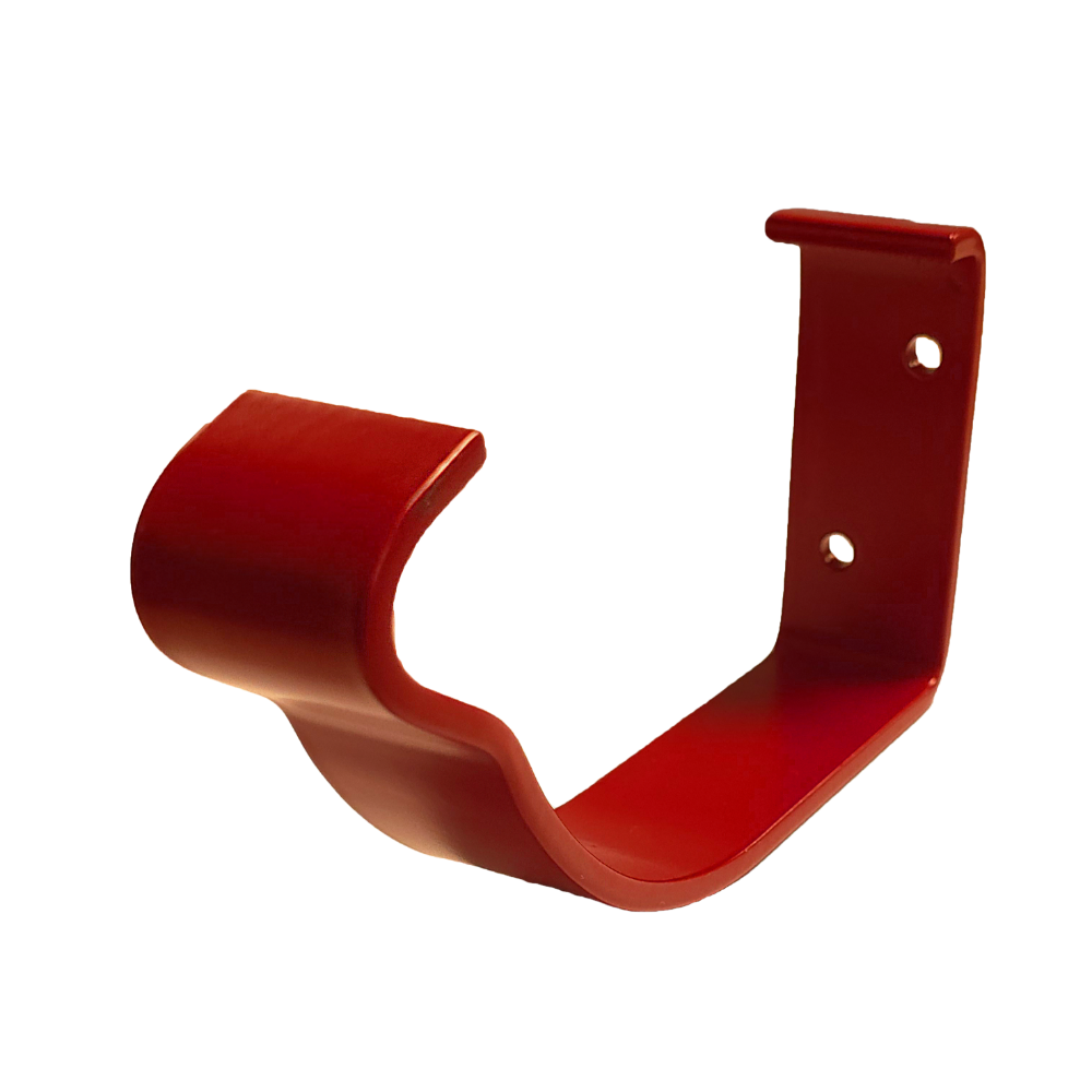 Carlig aplicat jgheab, metalic, 125mm, rosu RAL 3011