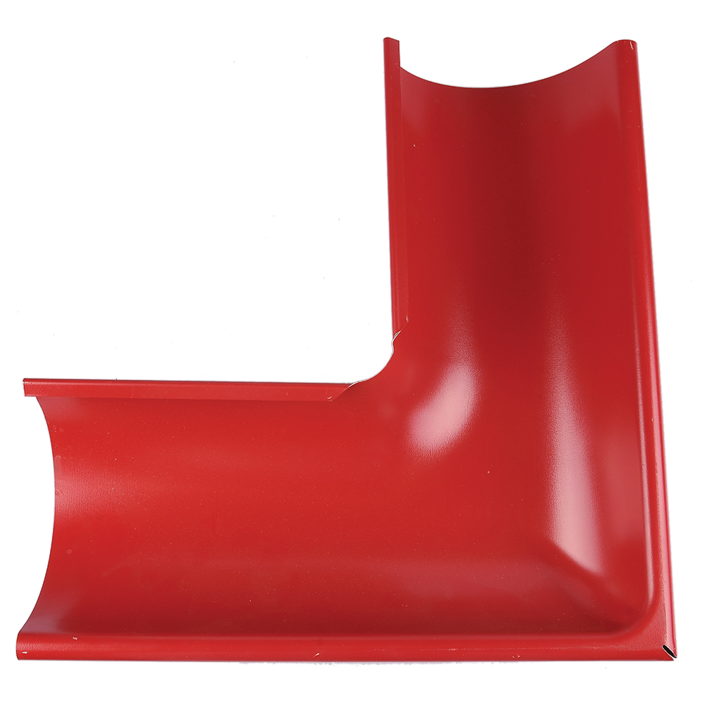 Coltar exterior jgheab, metalic, 125 mm, rosu RAL 3011