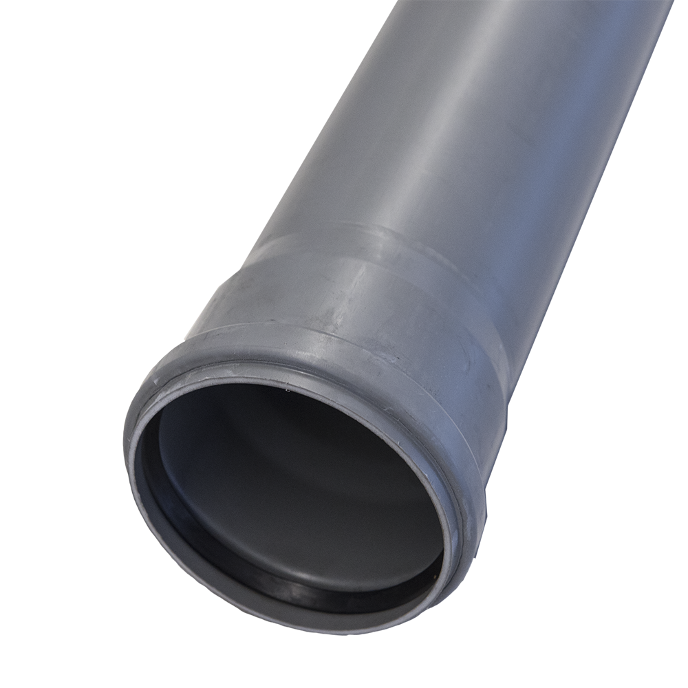 Tub PP Valrom, gri, diametru 110 mm, lungime 1 m