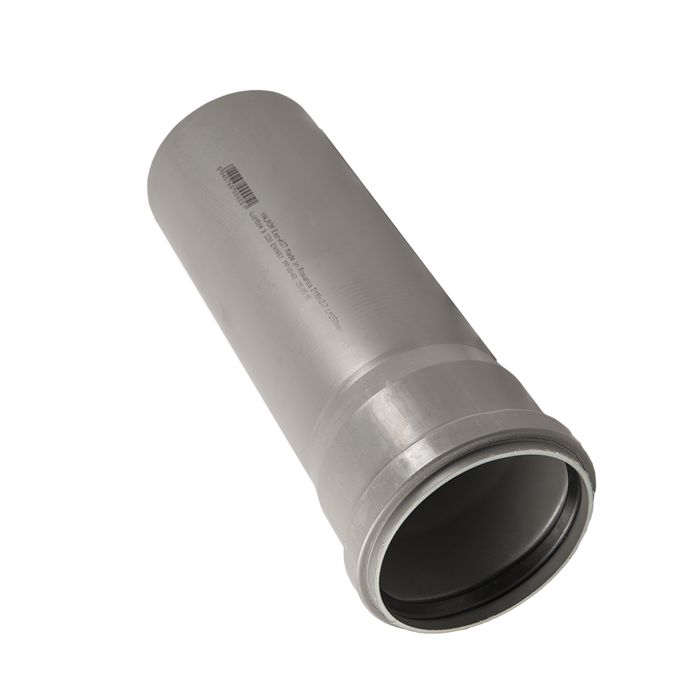 Tub PP Valrom, gri, diametru 110 mm, lungime 0.25 m