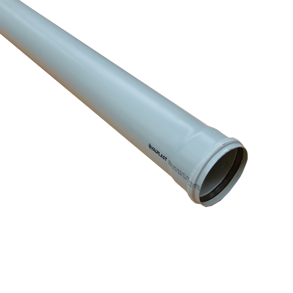 Tub PP Valrom, gri, diametru 110 mm, lungime 2 m