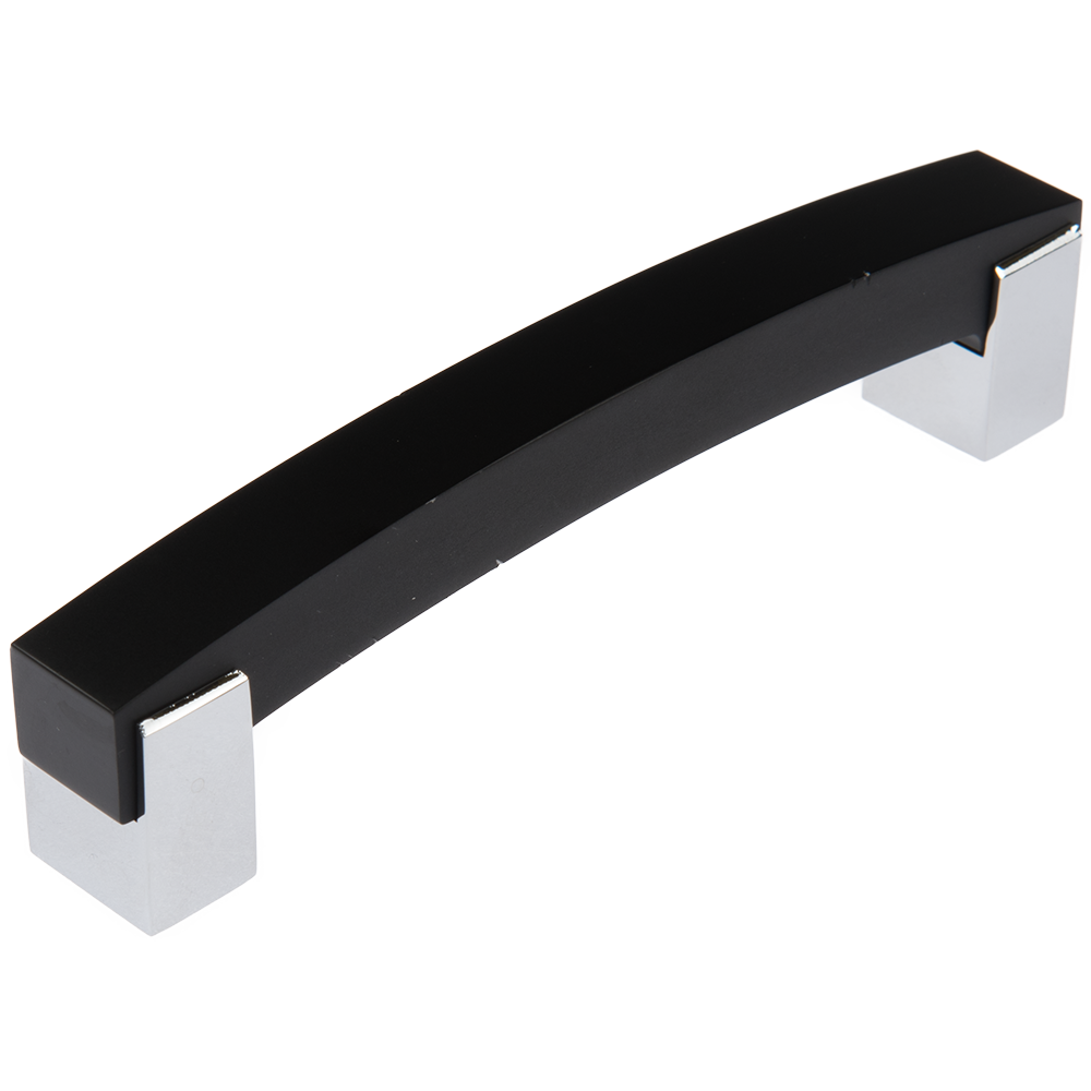 Maner AA686 128 mm, negru/aluminiu mat