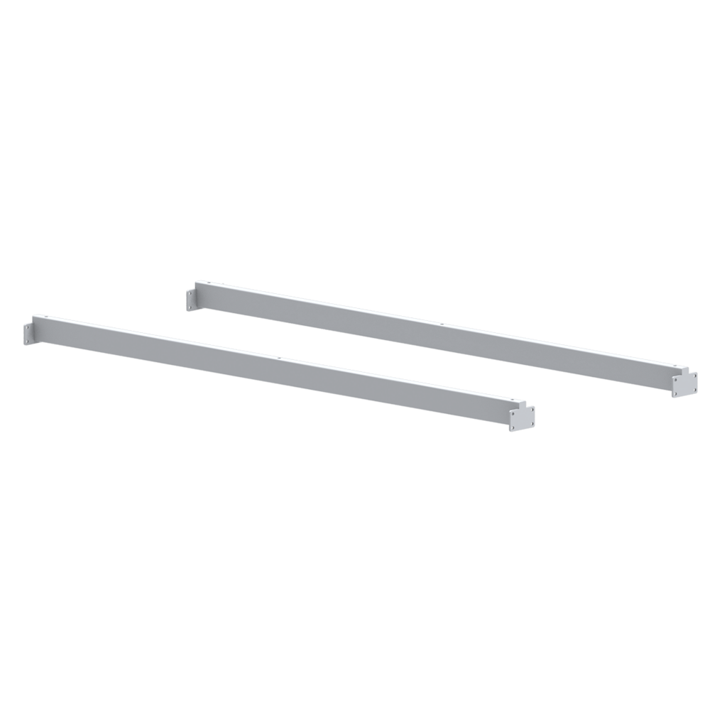 Bare longitudinale, metal, gri metalic, L 1800 mm, sectiune 50 x 20 mm, Set 2 Buc