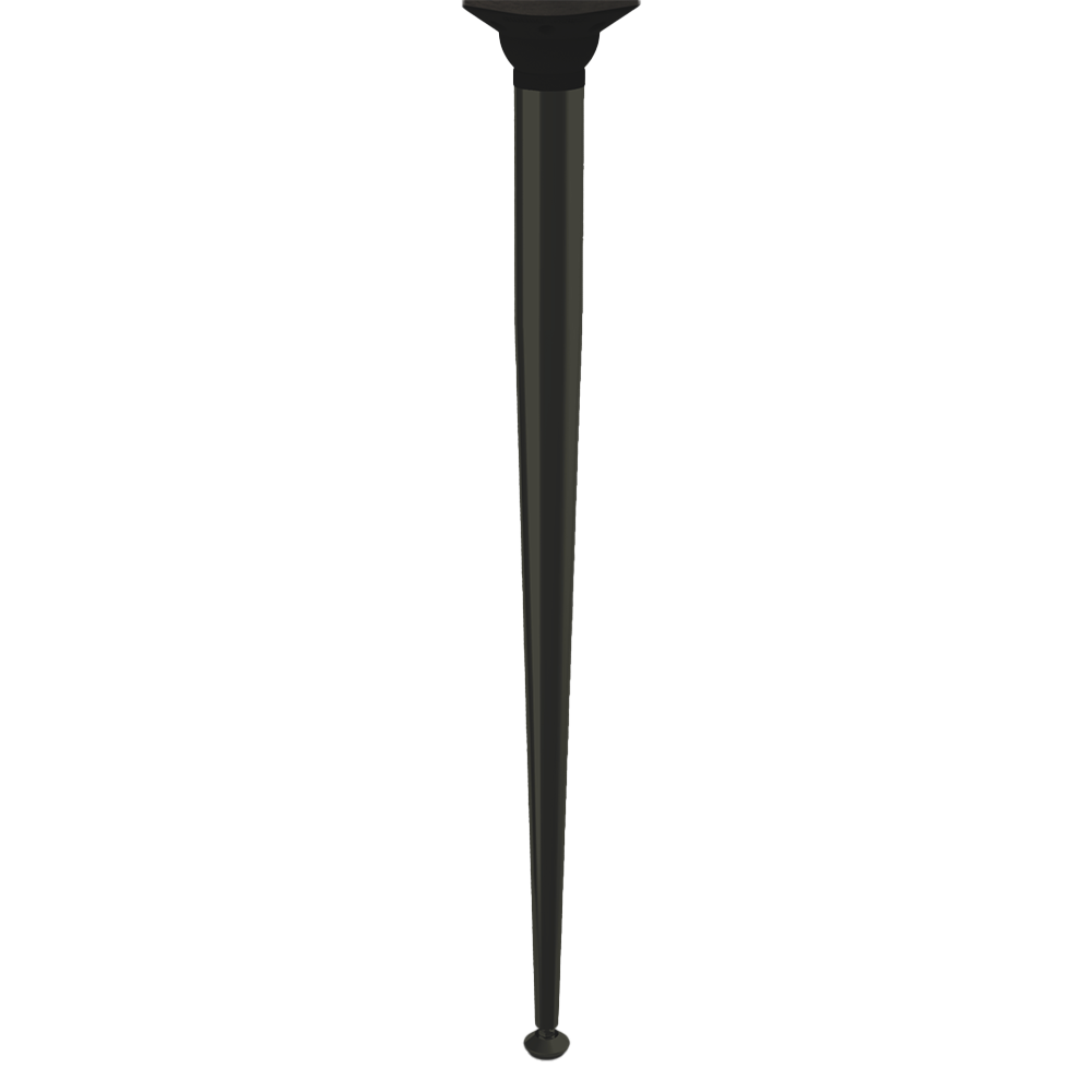 Picior rabatabil pentru masa, metal, negru, Ø 42-16 mm, H 710 mm, set 4 buc