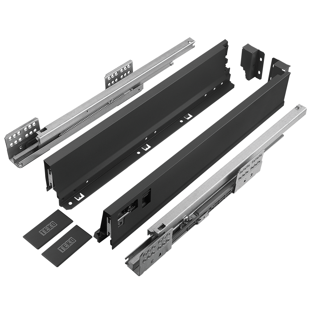 Sistem sertar Teko Clasic, antracit, 40 kg, H 86 mm, 400 mm